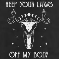Feminis Keep Your Laws Off My Body Uterus 7 Panel Mesh Trucker Snapback Hat