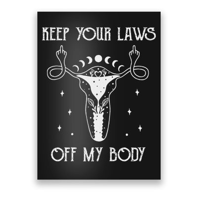 Feminis Keep Your Laws Off My Body Uterus Poster