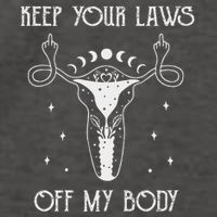 Feminis Keep Your Laws Off My Body Uterus Vector Backpack