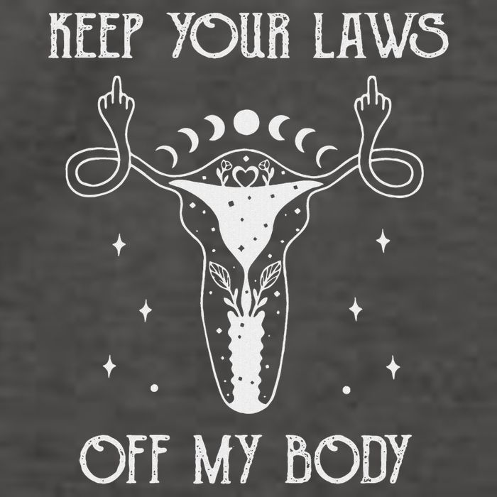 Feminis Keep Your Laws Off My Body Uterus Vector Backpack