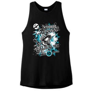 Fishing Legend 10th Birthday Fishing Ladies PosiCharge Tri-Blend Wicking Tank