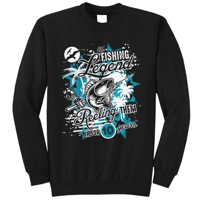 Fishing Legend 10th Birthday Fishing Sweatshirt