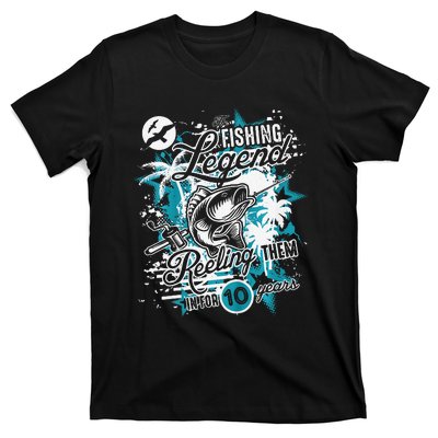 Fishing Legend 10th Birthday Fishing T-Shirt