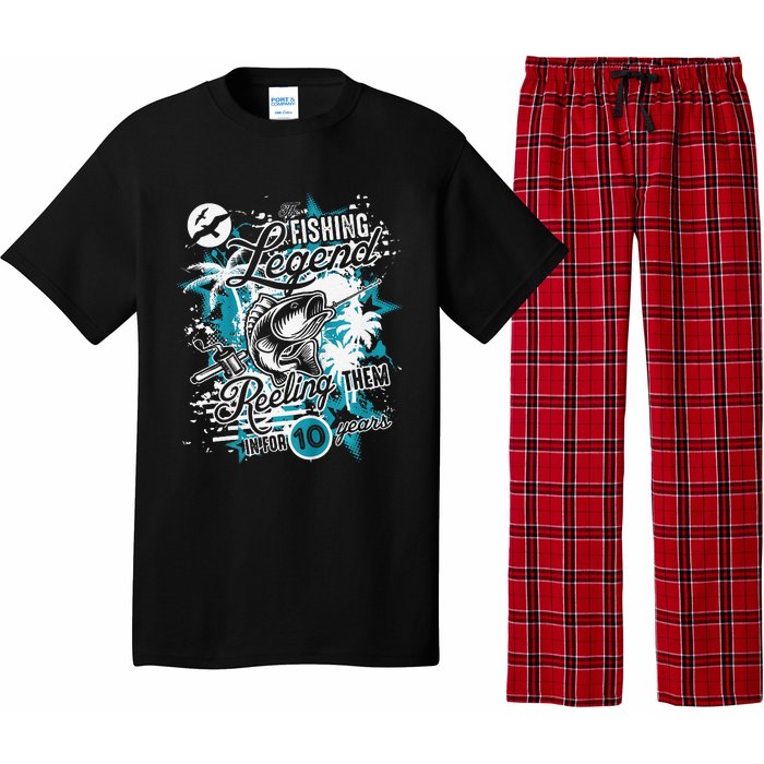 Fishing Legend 10th Birthday Fishing Pajama Set