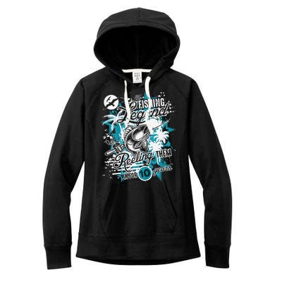 Fishing Legend 10th Birthday Fishing Women's Fleece Hoodie