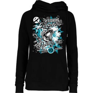 Fishing Legend 10th Birthday Fishing Womens Funnel Neck Pullover Hood