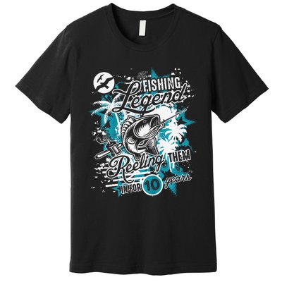 Fishing Legend 10th Birthday Fishing Premium T-Shirt