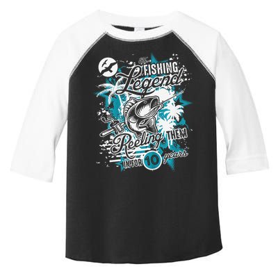 Fishing Legend 10th Birthday Fishing Toddler Fine Jersey T-Shirt