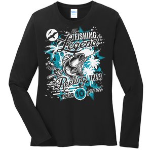 Fishing Legend 10th Birthday Fishing Ladies Long Sleeve Shirt