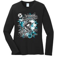 Fishing Legend 10th Birthday Fishing Ladies Long Sleeve Shirt