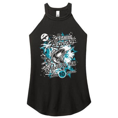 Fishing Legend 10th Birthday Fishing Women's Perfect Tri Rocker Tank