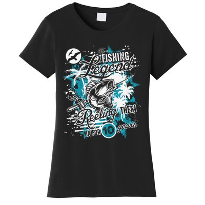 Fishing Legend 10th Birthday Fishing Women's T-Shirt