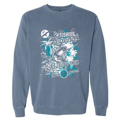 Fishing Legend 10th Birthday Fishing Garment-Dyed Sweatshirt