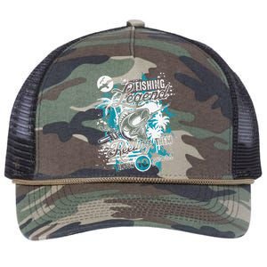 Fishing Legend 10th Birthday Fishing Retro Rope Trucker Hat Cap