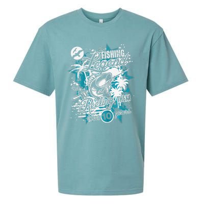 Fishing Legend 10th Birthday Fishing Sueded Cloud Jersey T-Shirt