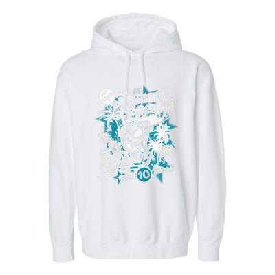 Fishing Legend 10th Birthday Fishing Garment-Dyed Fleece Hoodie