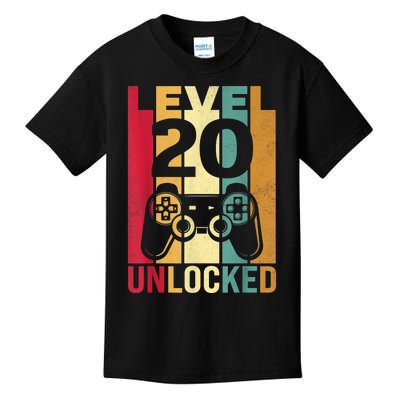 Funny Level 20 Unlocked Him m.e.n BDay Turning 20th Birthday Kids T-Shirt