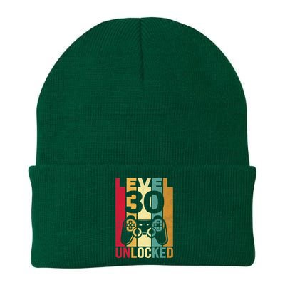 Funny Level 30 Unlocked Him Men BDay Turning 30th Birthday Knit Cap Winter Beanie