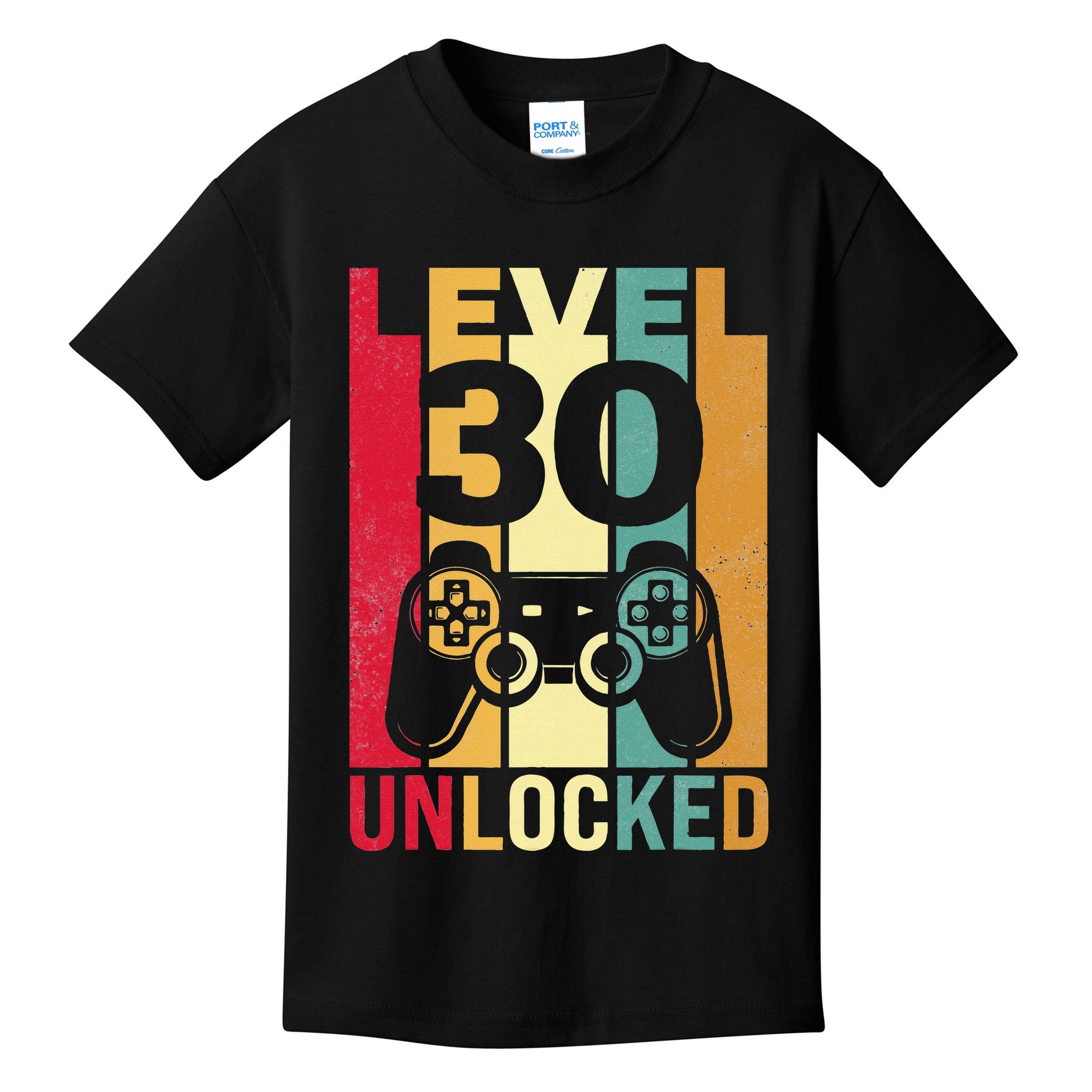 Funny Level 30 Unlocked Him BDay Turning 30th Birthday Kids T-Shirt