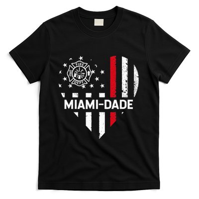 Firefighter Love 4th Of July Usa Flag T-Shirt