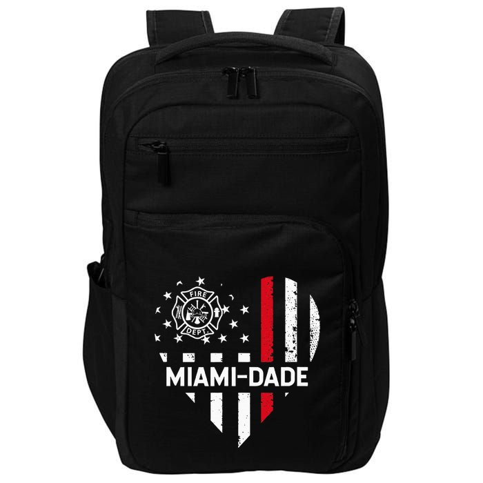 Firefighter Love 4th Of July Usa Flag Impact Tech Backpack