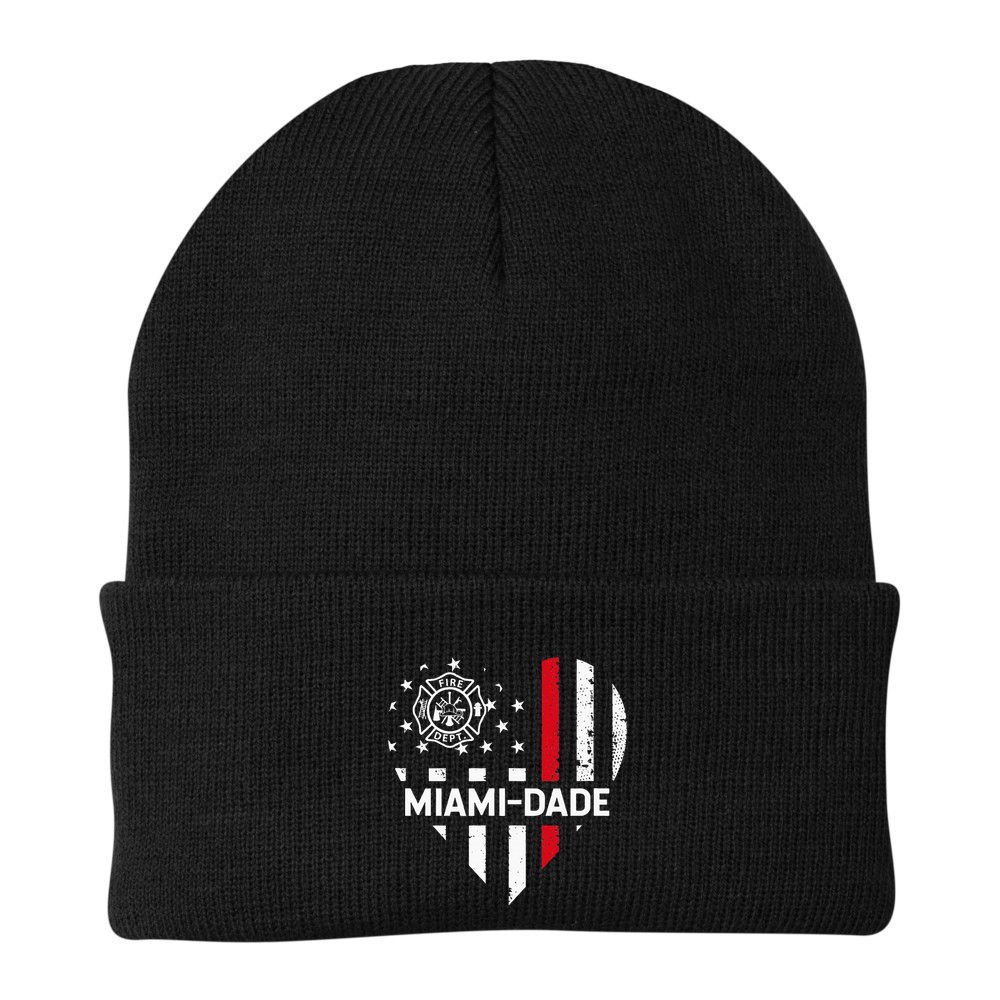 Firefighter Love 4th Of July Usa Flag Beanie