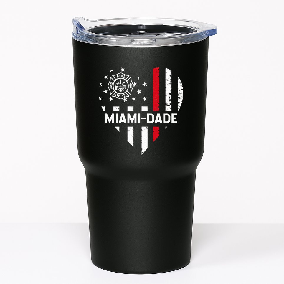 Firefighter Love 4th Of July Usa Flag Tumbler