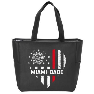 Firefighter Love 4th Of July Usa Flag Zip Tote Bag