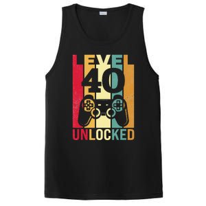 Funny Level 40 Unlocked Him BDay Turning 40th Birthday PosiCharge Competitor Tank