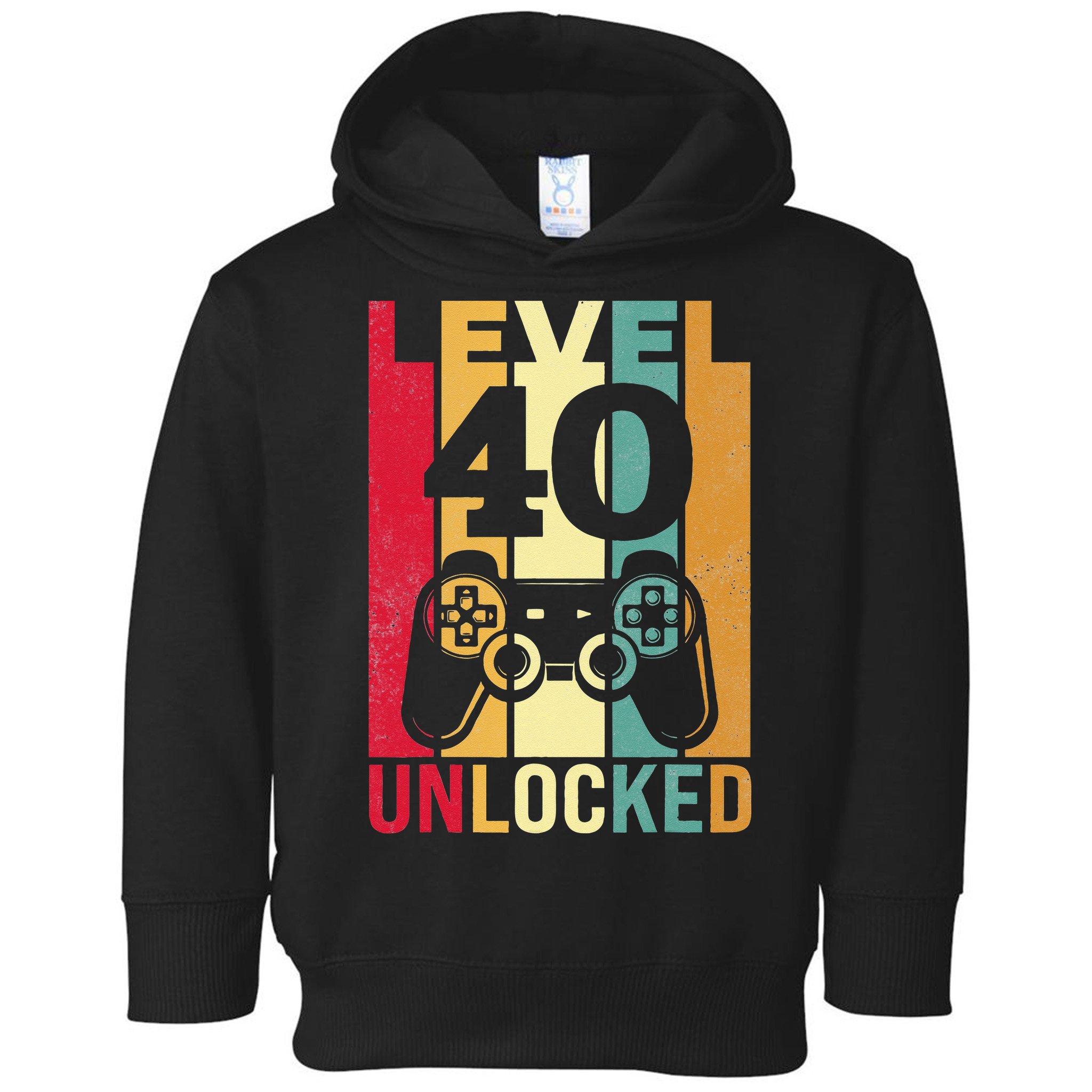 Funny Level 40 Unlocked Him BDay Turning 40th Birthday Toddler Hoodie