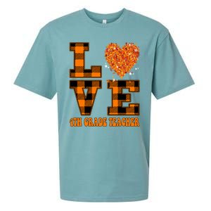 Fall Love 4th Grade Teacher Autumn 2024 Sueded Cloud Jersey T-Shirt