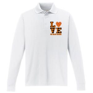 Fall Love 4th Grade Teacher Autumn 2024 Performance Long Sleeve Polo