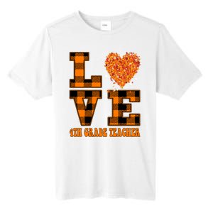 Fall Love 4th Grade Teacher Autumn 2024 Tall Fusion ChromaSoft Performance T-Shirt