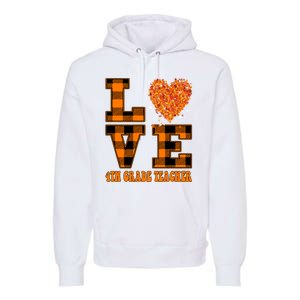 Fall Love 4th Grade Teacher Autumn 2024 Premium Hoodie