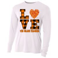 Fall Love 4th Grade Teacher Autumn 2024 Cooling Performance Long Sleeve Crew