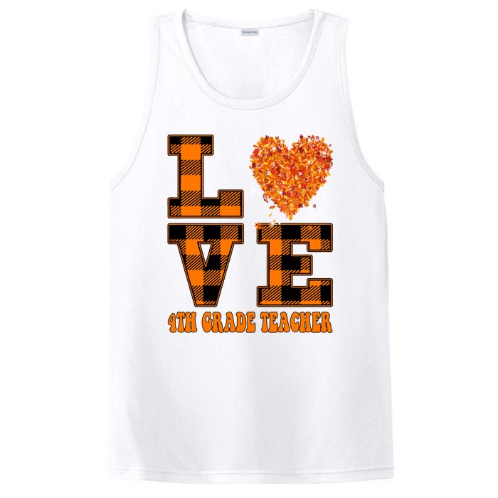 Fall Love 4th Grade Teacher Autumn 2024 PosiCharge Competitor Tank