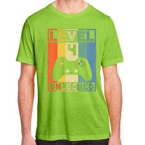 Funny Level 4 Unlocked Video Gamer 14th Birthday Gaming Gift Adult ChromaSoft Performance T-Shirt