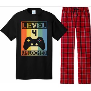 Funny Level 4 Unlocked Video Gamer 14th Birthday Gaming Gift Pajama Set