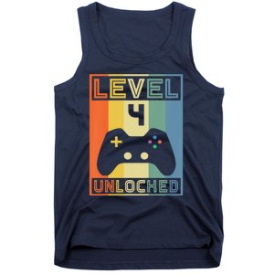 Funny Level 4 Unlocked Video Gamer 14th Birthday Gaming Gift Tank Top