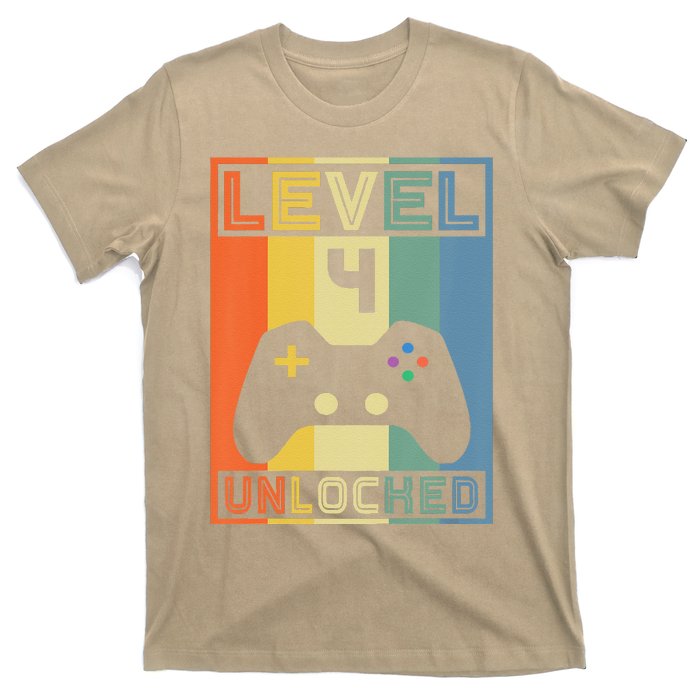 Funny Level 4 Unlocked Video Gamer 14th Birthday Gaming Gift T-Shirt