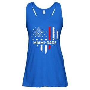 Firefighter Love 4th Of July Usa Flag Miamidade Fire Rescue Ladies Essential Flowy Tank