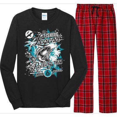 Fishing Legend 6th Birthday Fishing Long Sleeve Pajama Set