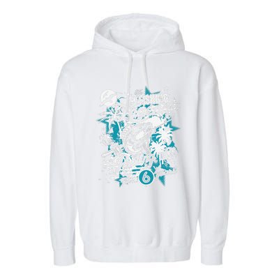 Fishing Legend 6th Birthday Fishing Garment-Dyed Fleece Hoodie