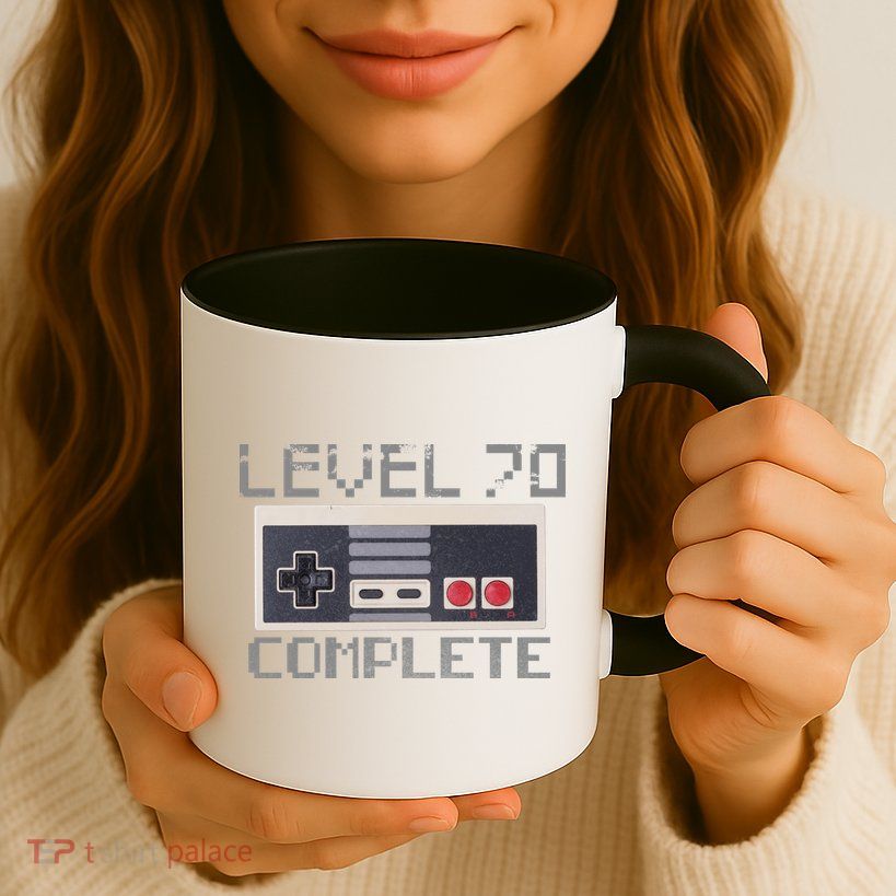 Funny Level 70 Complete Retro Gamer 70th Birthday 1 Mug