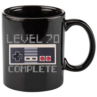 Funny Level 70 Complete Retro Gamer 70th Birthday 1 11oz C Handle Ceramic Mug