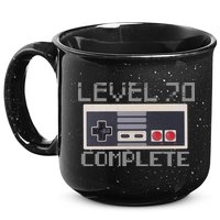 Funny Level 70 Complete Retro Gamer 70th Birthday 1 15oz Campfire Ceramic Mug