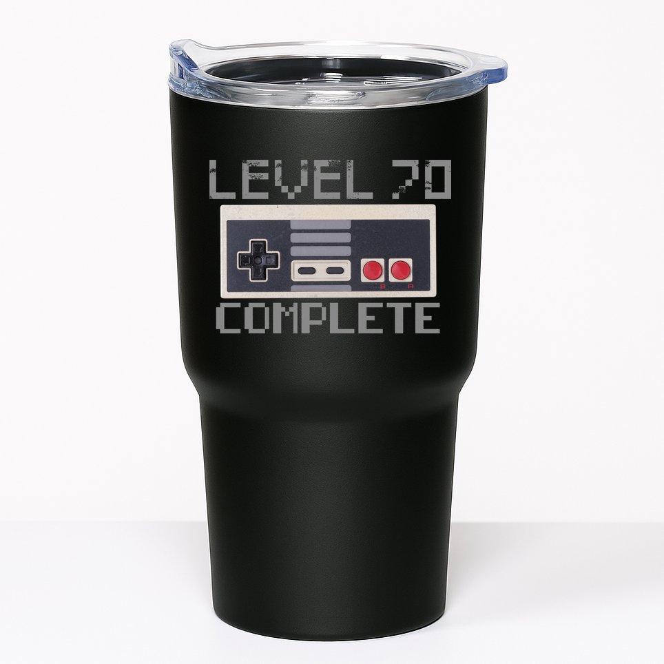 Funny Level 70 Complete Retro Gamer 70th Birthday 1 Tumbler