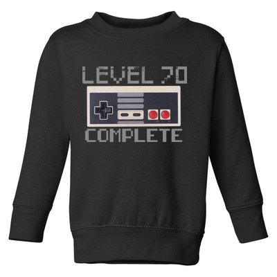 Funny Level 70 Complete Retro Gamer 70th Birthday 1 Toddler Sweatshirt