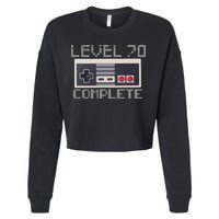 Funny Level 70 Complete Retro Gamer 70th Birthday 1 Cropped Pullover Crew