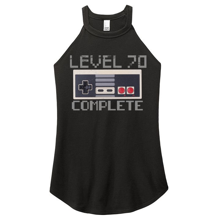 Funny Level 70 Complete Retro Gamer 70th Birthday 1 Women's Perfect Tri Rocker Tank
